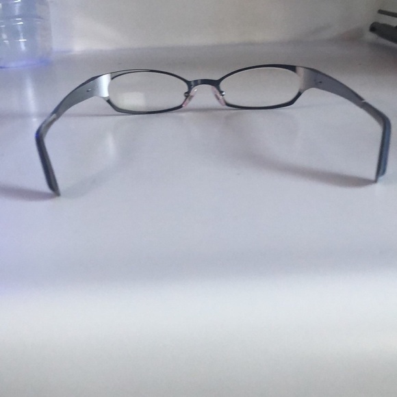 Prodesign Denmark Small Rectangular Eyeglasses Frame Navy Silver - Picture 6 of 6